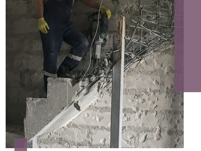 Демонтаж металлических и бетонных лестниц в Выксе