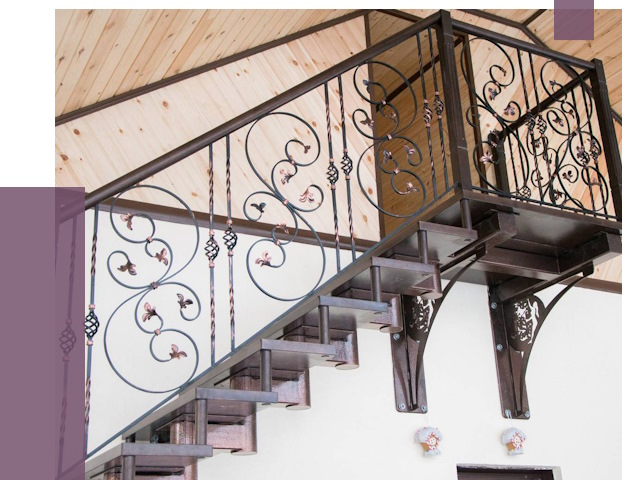 Кованые лестницы в Выксе от 80886 руб. под ключ