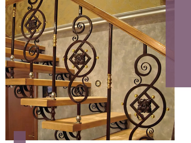 Изготовление кованых лестниц под ключ в Выксе