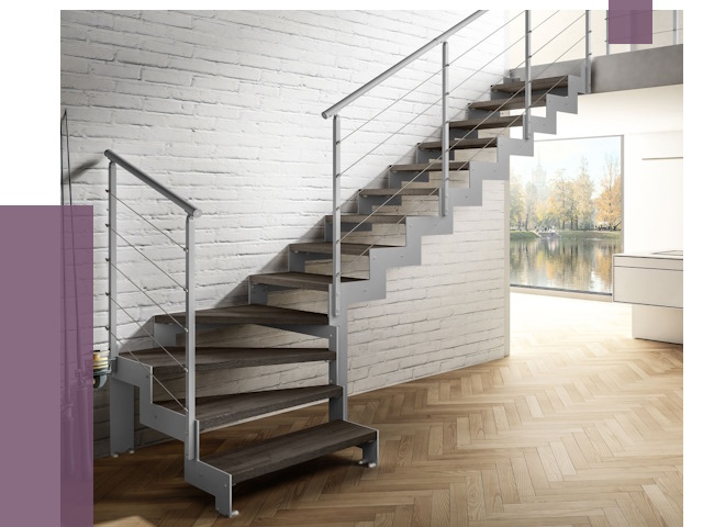 Г-образные лестницы под ключ в Выксе от 37591 руб. | ПРОЛЁТ-Вкс