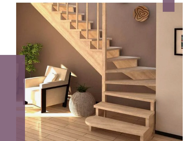 Изготовление Г-образных лестниц в Выксе от 19185 руб. 