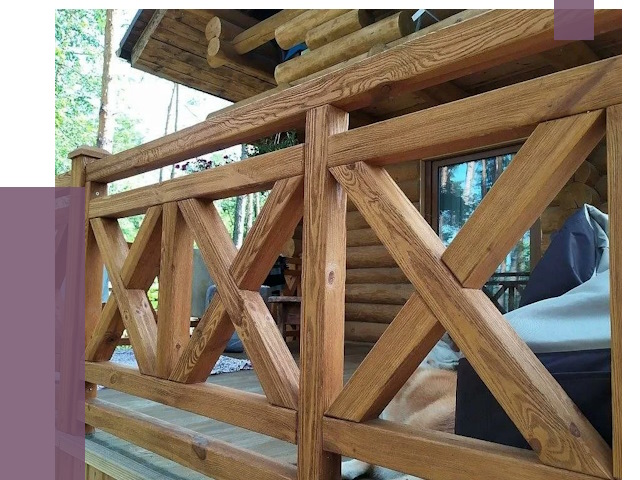 Деревянные перила под ключ в Выксе от 7778 руб. 