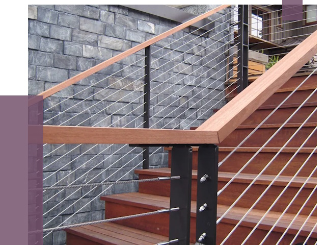 Тросовые перила под ключ в Выксе от 7881 руб. 