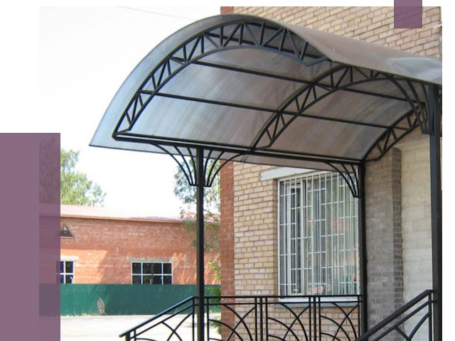 Металлические навесы и козырьки в Выксе от 12963 руб.