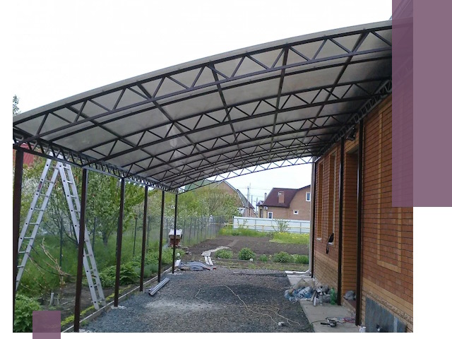 Профессиональный монтаж навесов под ключ в Выксе