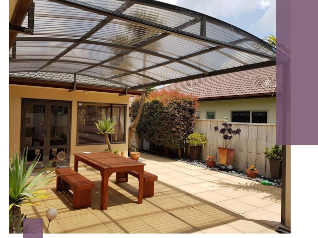 Навесы во двор под ключ в Выксе — изготовление и монтаж