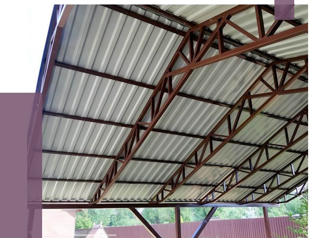 Навесы из профнастила в Выксе от 7466 руб. | ПРОЛЁТ-Вкс