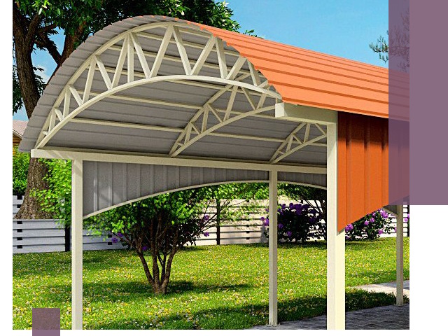 Навесы из профнастила под ключ в Выксе — установка и монтаж