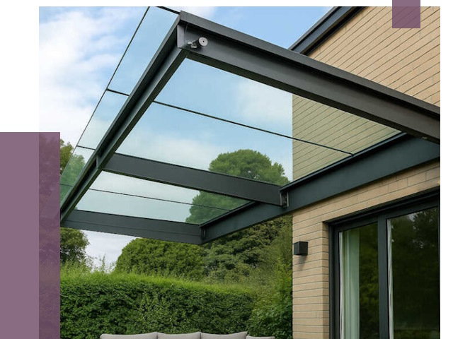 Стеклянные навесы и козырьки в Выксе от 12444 руб.