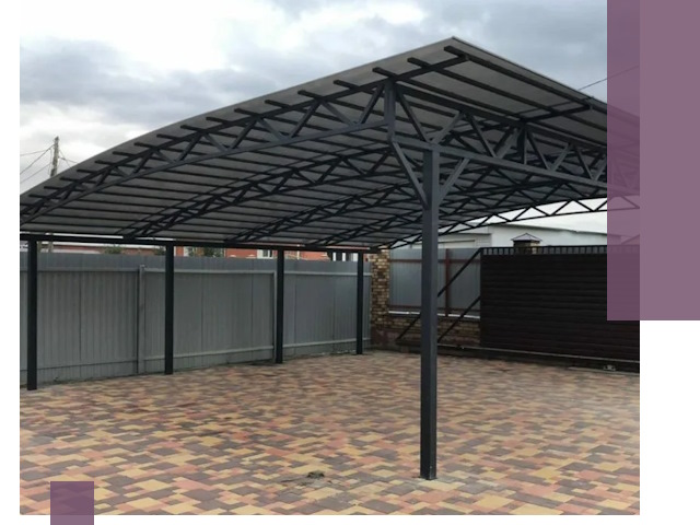 Металлические навесы под ключ в Выксе — изготовление и монтаж