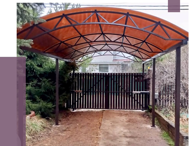 Арочные навесы в Выксе от 12911 руб. — изготовление и монтаж | ПРОЛЁТ-Вкс