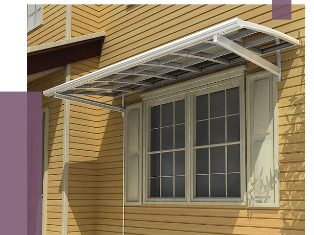 Козырьки над окнами в Выксе от 7726 руб. — монтаж, покупки | ПРОЛЁТ-Вкс