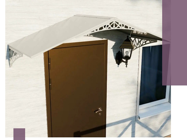 Металлические козырьки на входы и террасы в Выксе